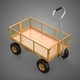 Quad Four 4 Wheeled Cage Garden Wagon Cart Wheel Barrow Trailer - 3DOcean Item for Sale