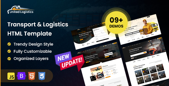 United Logistics – Modern Cargo & Transport HTML Template