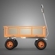 Removable Wagon Cage Mesh Cart Trailer Large Hand Truck Platform - 3DOcean Item for Sale