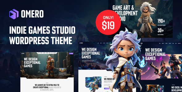 Omero - Indie Games studio WordPress Theme
