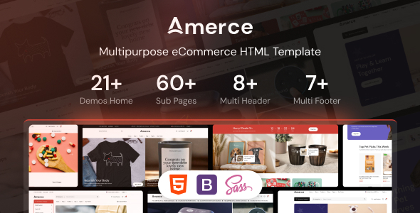 Amerce – Multipurpose eCommerce HTML, Bootstrap Template