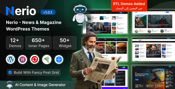 Nerio – News Magazine WordPress Theme