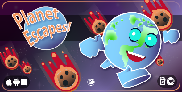 Planet Escapes! - HTML5 Game Template