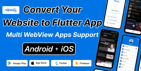 DTWeb – Convert Website to a Flutter App | Multi WebView Apps with Laravel Admin Panel