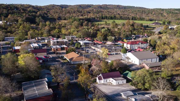 Drone Aerial of Rural Small Town