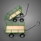 Tipping Mesh Net Trolley Cart Wagon Trailer Wheel Barrow Utility - 3DOcean Item for Sale
