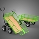 Utility Trolley Cart Wagon Trailer Hauler Dump Hand Truck Garden - 3DOcean Item for Sale