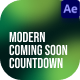Modern Coming Soon Countdown After Effect - VideoHive Item for Sale