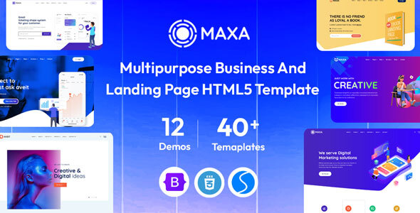 Maxa – Business & Landing Page HTML Template