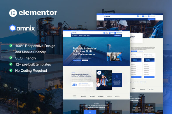 Omnix - Industrial & Manufacturing Elementor Template Kit