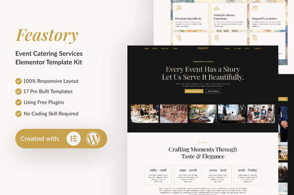 Feastory - Event Catering Service Elementor Template Kit