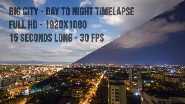 Big City - Day to Night Time Lapse