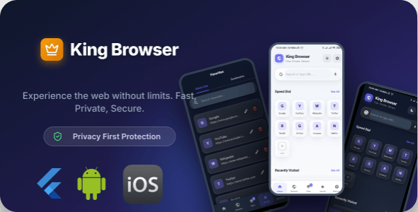 King Browser app V2 | Flutter Internet Browser