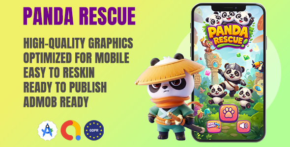 Panda rescue  (Admob + GDPR + Android Studio)