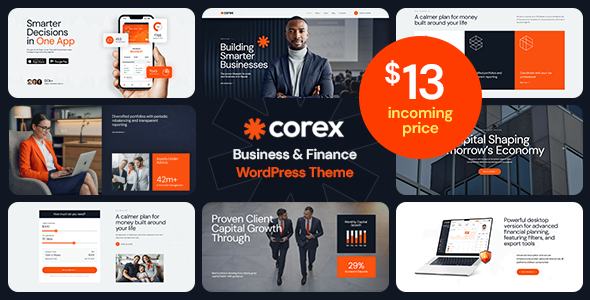 Corex - Financial Advisor & Business Multipurpose WordPress Theme