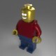 Stylized Classic Block-Man Minifigure - 3DOcean Item for Sale