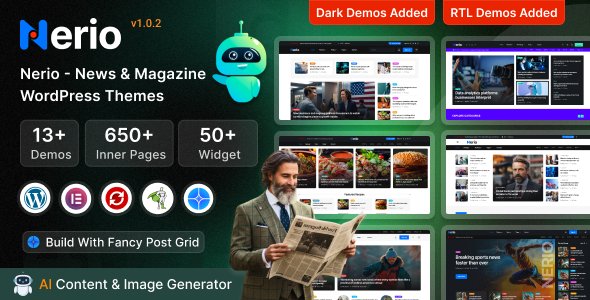 Nerio – News Magazine WordPress Theme