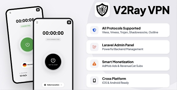 V2Ray VPN - Flutter VPN App | Android VPN & iOS VPN | Fast VPN Proxy Source Code