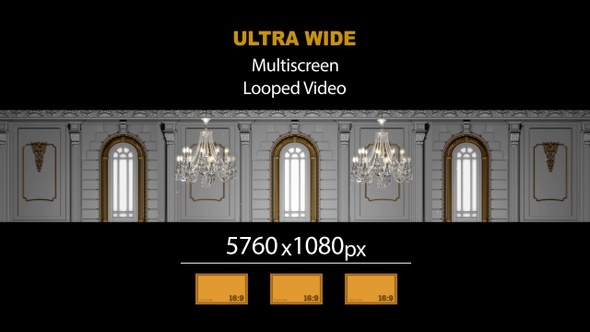 Ultra Wide HD Luxury Chandelier Hall 03