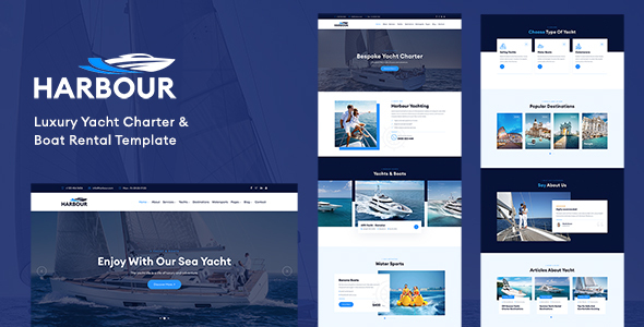 Harbour - Luxury Yacht Charter & Boat Rental Template