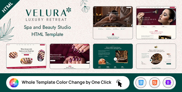 VELURA - Spa and Beauty Studio HTML Template