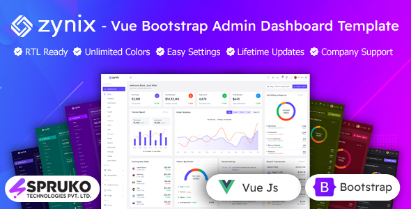 Zynix - Vue Bootstrap Admin Dashboard Template