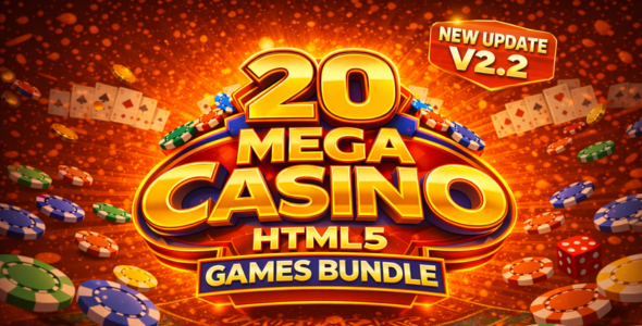 20 HTML5 Casino Games Bundle - New Update V2.2