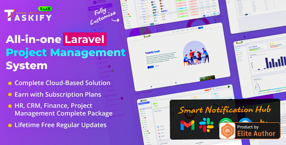 Taskify SaaS - Project Management System in Laravel