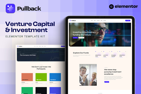 Pullback - Venture Capital & Investment Elementor Template Kit