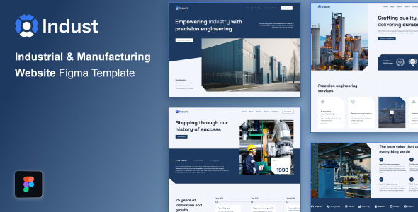 Indust - Industrial & Manufacturing Website Figma Template