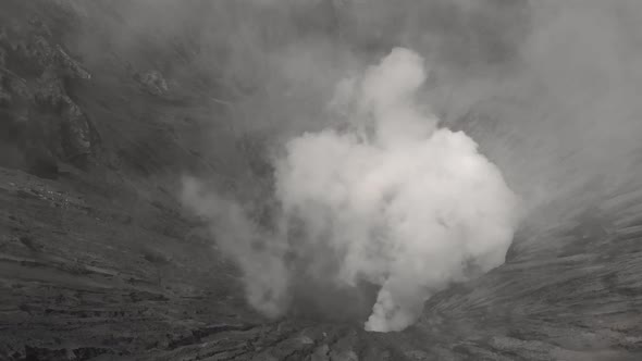 Aerial view of Bromo volcano.