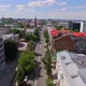 Aerial View of Old Russian City at Sunny Weather Buildings of Different Historical Epochs - VideoHive Item for Sale