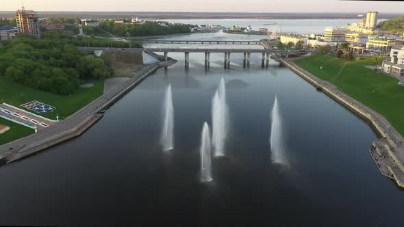 Fountains on the Bay, Cheboksary, Russia