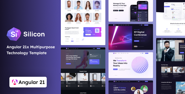 Silicon - Angular 21 Business & Technology Template