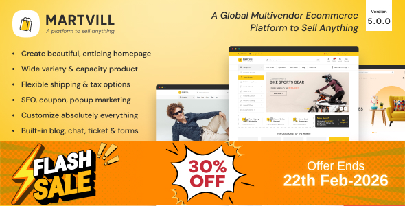 Martvill - A Global Multivendor Ecommerce Platform to Sell Anything