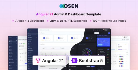 Osen - Angular 21 Admin & Dashboard Template