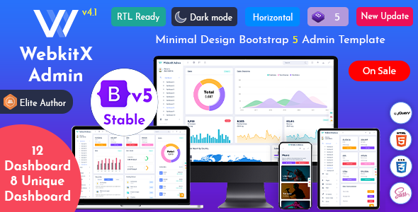 WebkitX Admin - Bootstrap 5 Admin Dashboard Template & User Interface