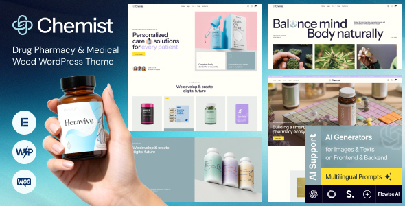 Chemist - Pharmacy & Drug Store WordPress Theme
