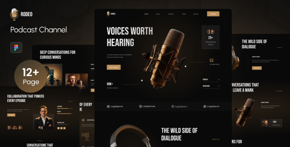 Rodeo - Podcast Channel Figma Template