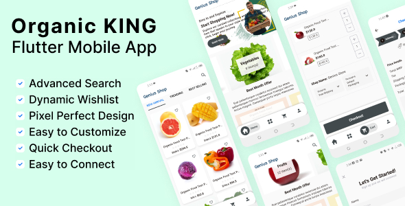Organic King - Food and Grocery Store Flutter App