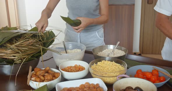 Homemade rice dumpling for Chinese dragon boat festival