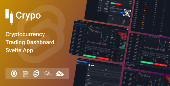 Crypo - Cryptocurrency Trading Dashboard Svelte App