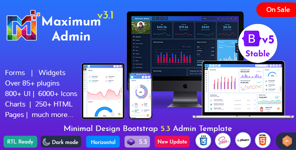 Maximum - Responsive Bootstrap 5 Admin Dashboard UI and WebApp Template