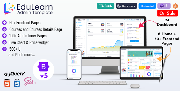 Edulearn - Education Learning Management System Admin Template