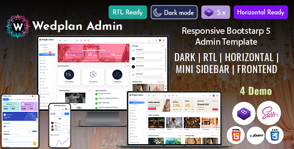 Wedplan - Bootstrap Admin Dashboard Template