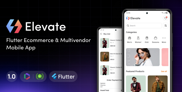 Elevate Ecommerce Customer Flutter Mobile App