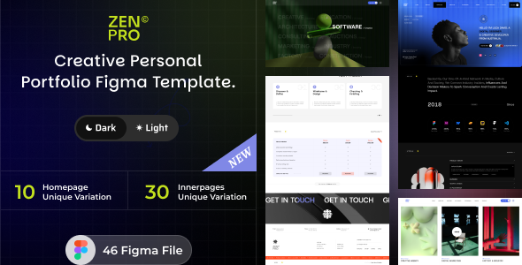 Zenpro - Creative Personal Portfolio Figma  Template.