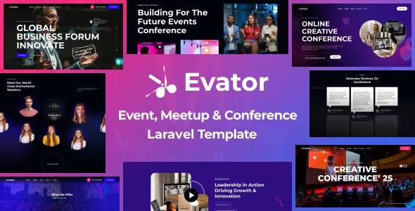 Evator - Event, Conference & Meetup Laravel Template