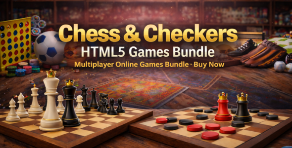 Chess and Checkers HTML5 Multiplayer Games Bundle