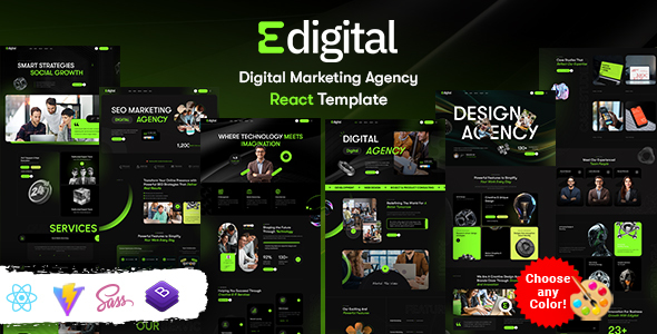 Edigital - Digital Marketing Agency React Template